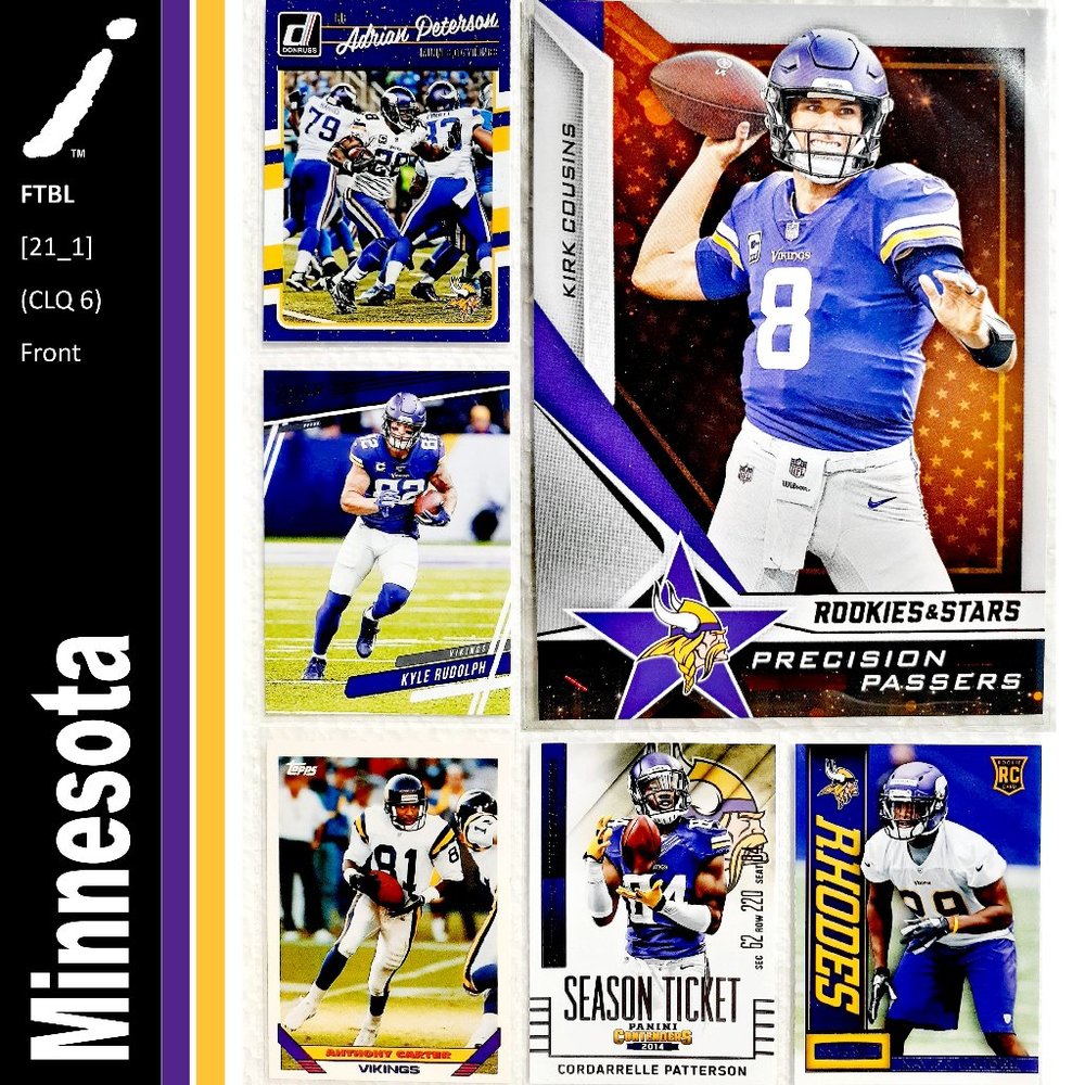 Minnesota Vikings 6 Card Lot - FTBL [21_1]